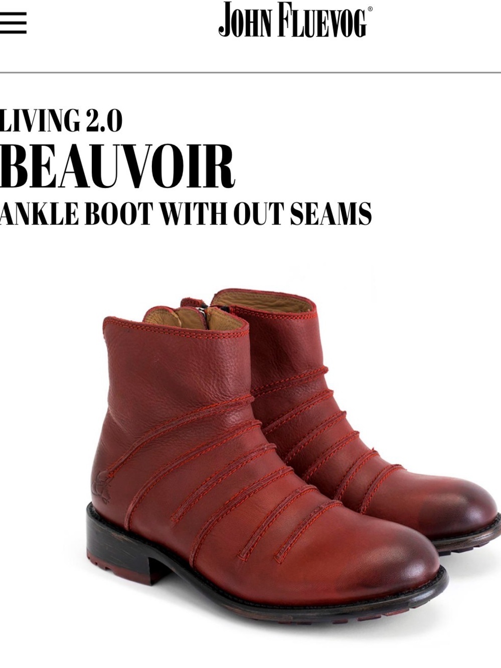 John Fluevog Women’s size 8 red out soles Beauvoir Ankle Boots so mint